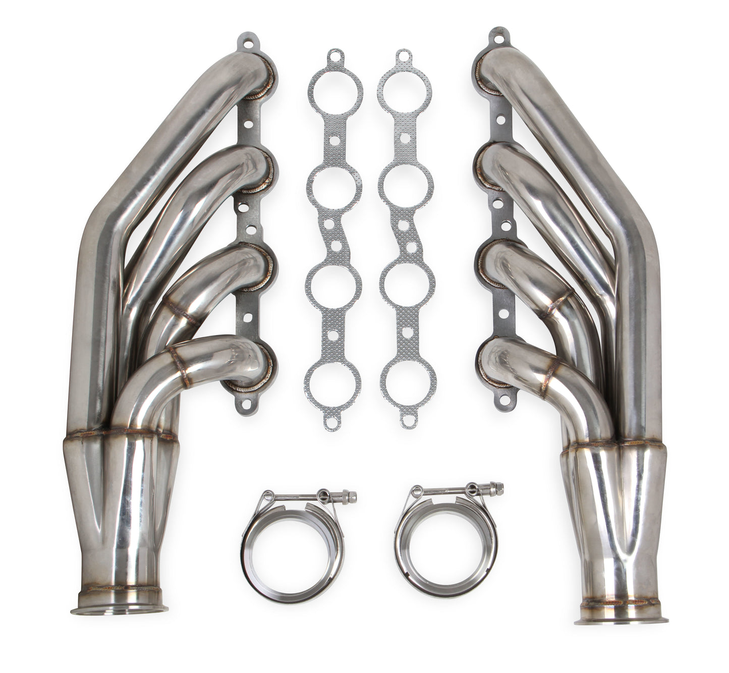 Flowtech universal turbo headers.  1. 7/8. Polished